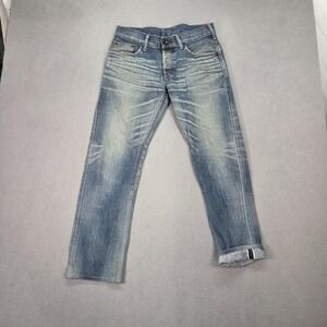Edwin Selvedge Jeans Mens Blue Light Wash Slim Straight Japan Fits 28x28